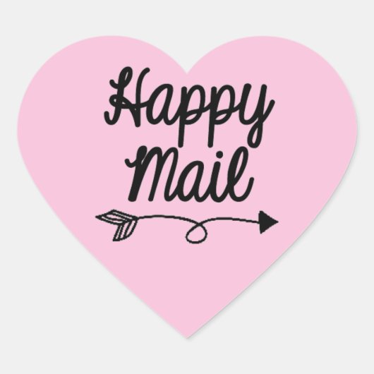 Happy Mail Sticker met pijlontwerp (Voorkant)