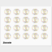 Happy Mail Sticker - pastel regenboog strepen goud (Vel)