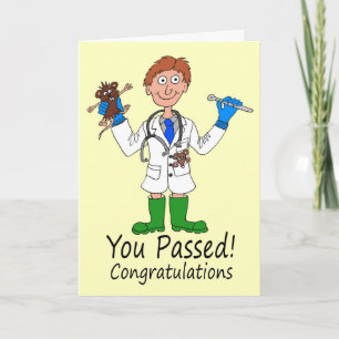 Happy Male heeft net medische examenkaart gekregen Kaart