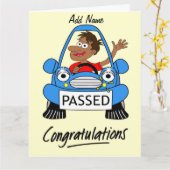 Happy Male-kaart voor rijexamen Kaart (Gele Bloem)