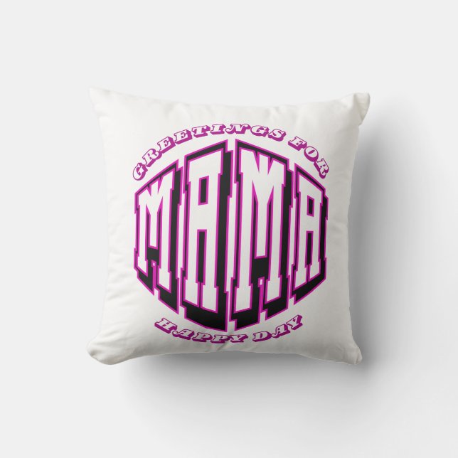 Happy Mama Day Sierkussen - Hartelijke groeten (Voorkant)