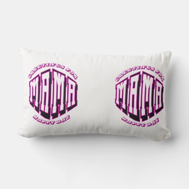 Happy Mama Day Sierkussen - Hartelijke groeten Kussen (Achterkant)