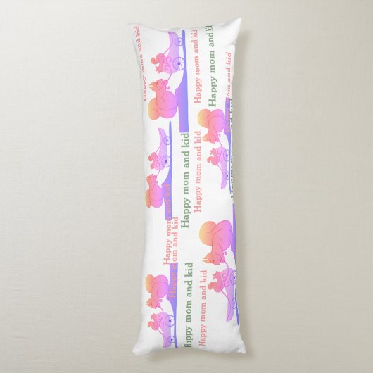 Happy mama en Kind Lichaamskussen (Achterkant (Verticaal))