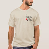 Happy Mama Minimal Heart Design T-shirt (Voorkant)