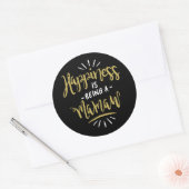 Happy Mamaw Ronde Sticker (Envelop)
