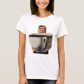  Happy Man Drink Giant Cup koffie T-shirt (Voorkant)
