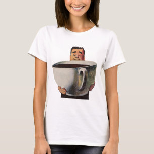  Happy Man Drink Giant Cup koffie T-shirt