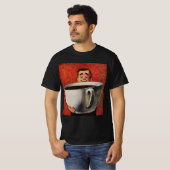 Happy Man Drink Giant Cup koffie T-shirt (Voorkant volledig)
