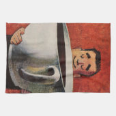  Happy Man Drink Giant Cup koffie Theedoek (Horizontaal)