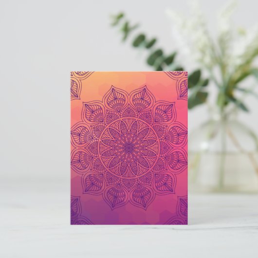 Happy mandala briefkaart (Staand voorkant)