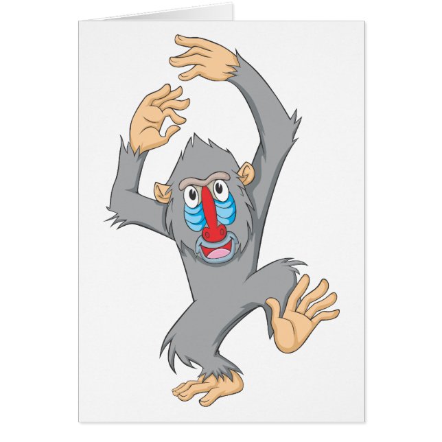 Happy Mandrill Monkey (Voorkant)