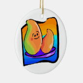 Happy Mango Keramisch Ornament (Rechts)