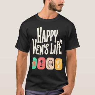 Happy Mannen Life - liefhebber van videogames T-shirt