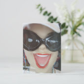 Happy Mannequin Head Briefkaart (Staand voorkant)