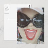 Happy Mannequin Head Briefkaart (Voorkant / Achterkant)