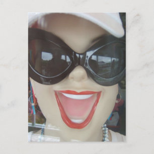 Happy Mannequin Head Briefkaart