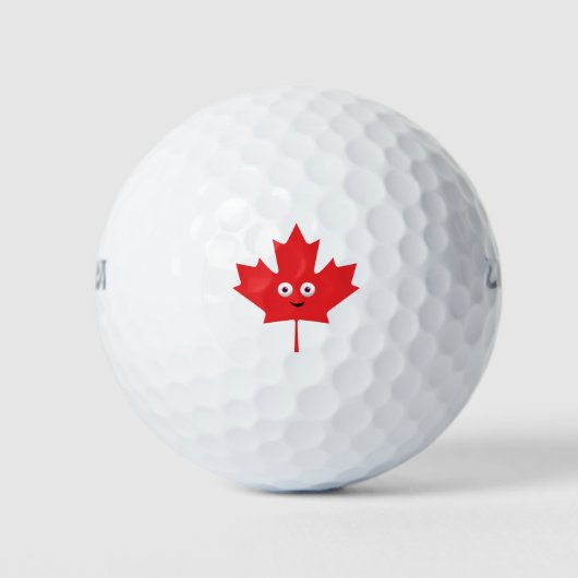 Happy Maple Leaf Golfballen (Voorkant)