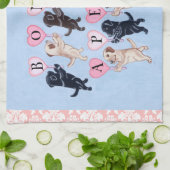 Happy Marching Labradors schilderen Theedoek (Gevouwen)