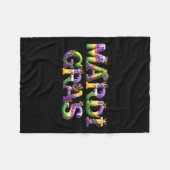 Happy Mardi Gras 2025 New Orleans Fleur De Lis Mas Fleece Deken (Voorkant (Horizontaal))