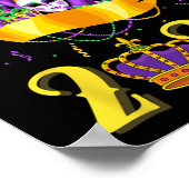 Happy Mardi Gras 2025 T-shirt Carnaval Mardi Gras  Poster (Hoek)