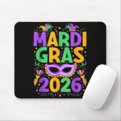 Happy Mardi Gras 2026 Costume New Orleans Matching Muismat (Met muis)