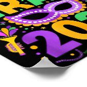 Happy Mardi Gras 2026 Costume New Orleans Matching Poster (Hoek)