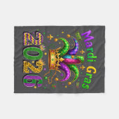 Happy Mardi Gras 2026 Jester Hat Men Women Kid Car Fleece Deken (Voorkant (Horizontaal))