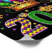 Happy Mardi Gras 2026 Jester Hat Men Women Kid Car Poster (Hoek)