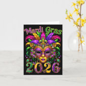 Happy Mardi Gras 2026 Jester Hat New Orleans Men W Kaart (Gele Bloem)