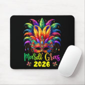 Happy Mardi Gras 2026 Jester Hat New Orleans Men W Muismat (Met muis)