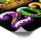 Happy Mardi Gras 2026 Jester Hat New Orleans Men W Poster (Hoek)