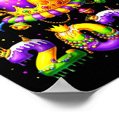 Happy Mardi Gras 2026 Jester Hat New Orleans Men W Poster (Hoek)