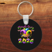 Happy Mardi Gras 2026 Jester Hat New Orleans Men W Sleutelhanger (Voorkant)