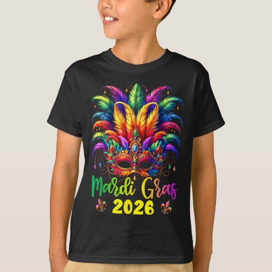 Happy Mardi Gras 2026 Jester Hat New Orleans Men W T-shirt (Voorkant)