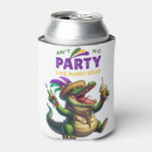 Happy Mardi Gras Alligator Blikjeskoeler (Blikje Voorkant)