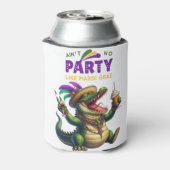 Happy Mardi Gras Alligator Blikjeskoeler (Blikje Achterkant)