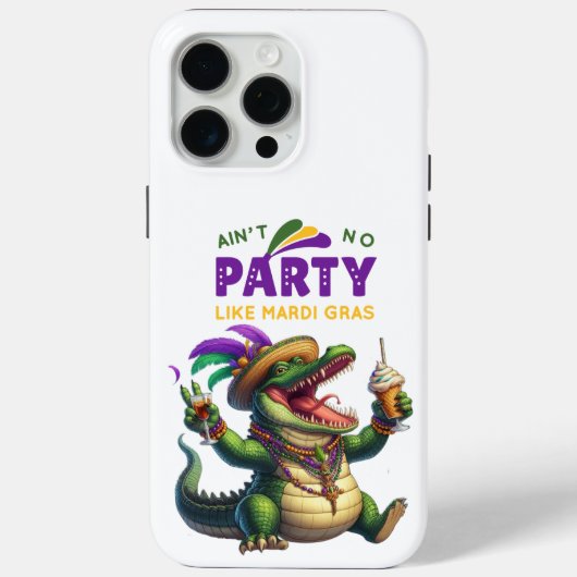 Happy Mardi Gras Alligator Case-Mate iPhone Case (Achterkant)
