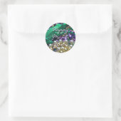 Happy Mardi Gras Alligator Custom Round Stickers (Tas)