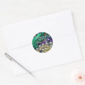 Happy Mardi Gras Alligator Custom Round Stickers (Envelop)