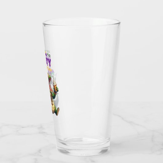 Happy Mardi Gras Alligator Glas (Links)