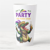 Happy Mardi Gras Alligator Latte Mok (Voorkant)