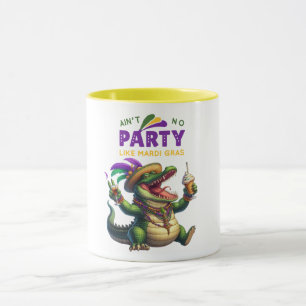 Happy Mardi Gras Alligator Mok