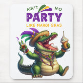 Happy Mardi Gras Alligator Muismat (Voorkant)