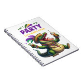 Happy Mardi Gras Alligator Notitieboek (Rechterzijde)