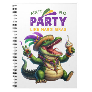 Happy Mardi Gras Alligator Notitieboek