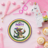 Happy Mardi Gras Alligator Papieren Bordje (Feest)