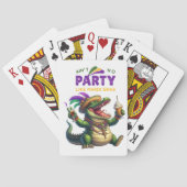 Happy Mardi Gras Alligator Pokerkaarten (Achterkant)