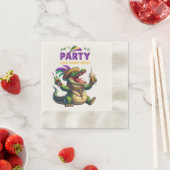 Happy Mardi Gras Alligator Servet (Insitu)