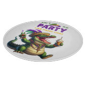 Happy Mardi Gras Alligator Snijplank (Hoek)