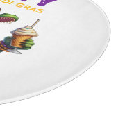 Happy Mardi Gras Alligator Snijplank (Hoek)